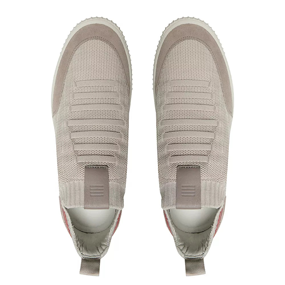TÊNIS MASCULINO CASUAL EM TECIDO KNIT CINZA - CINZA CLARO