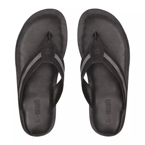Chinelo Masculino Casual Em Couro Preto - GALLANT PRETO
