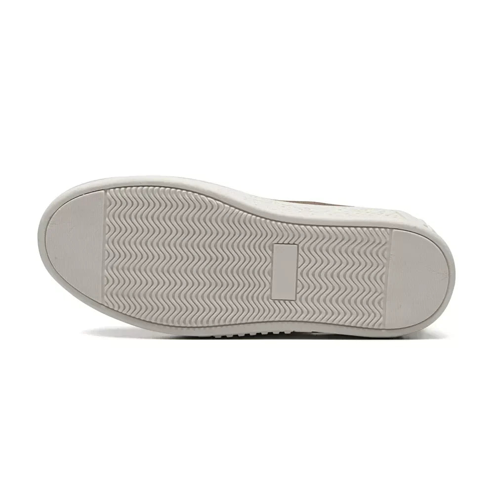SLIP-ON MASCULINO CASUAL EM COURO MARROM - CAFÉ