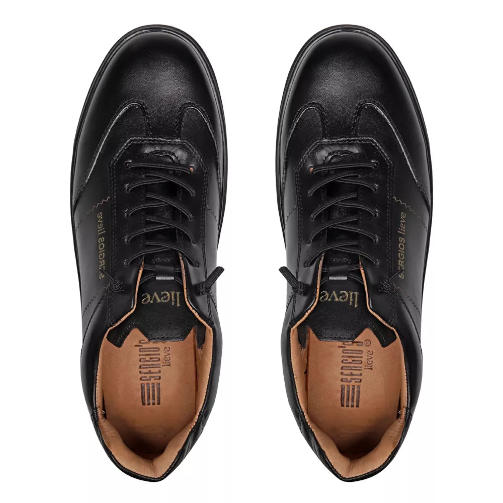 TÊNIS MASCULINO CASUAL EM COURO PRETO
