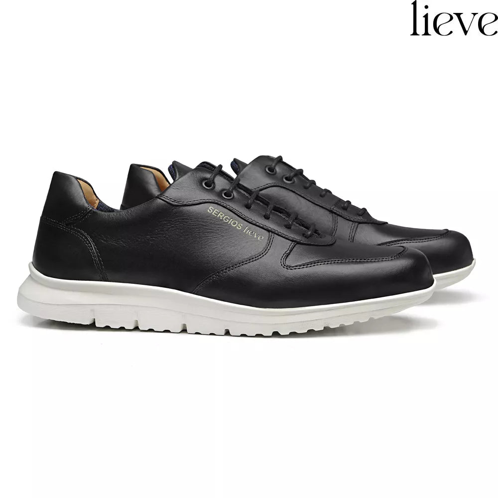 TÊNIS MASCULINO CASUAL EM COURO PRETO