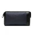 NECESSAIRE MASCULINA EM NYLON E COURO AZUL - MARINHO
