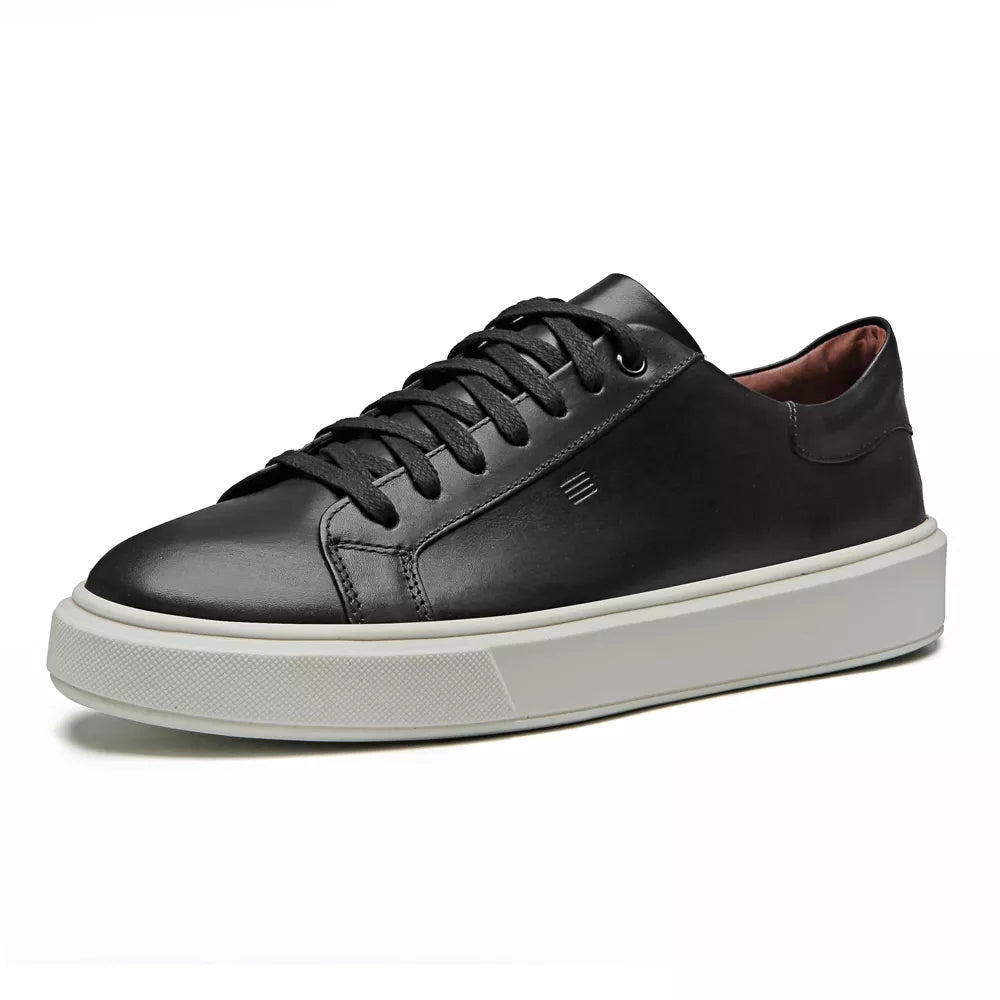 TÊNIS MASCULINO CASUAL EM COURO PRETO