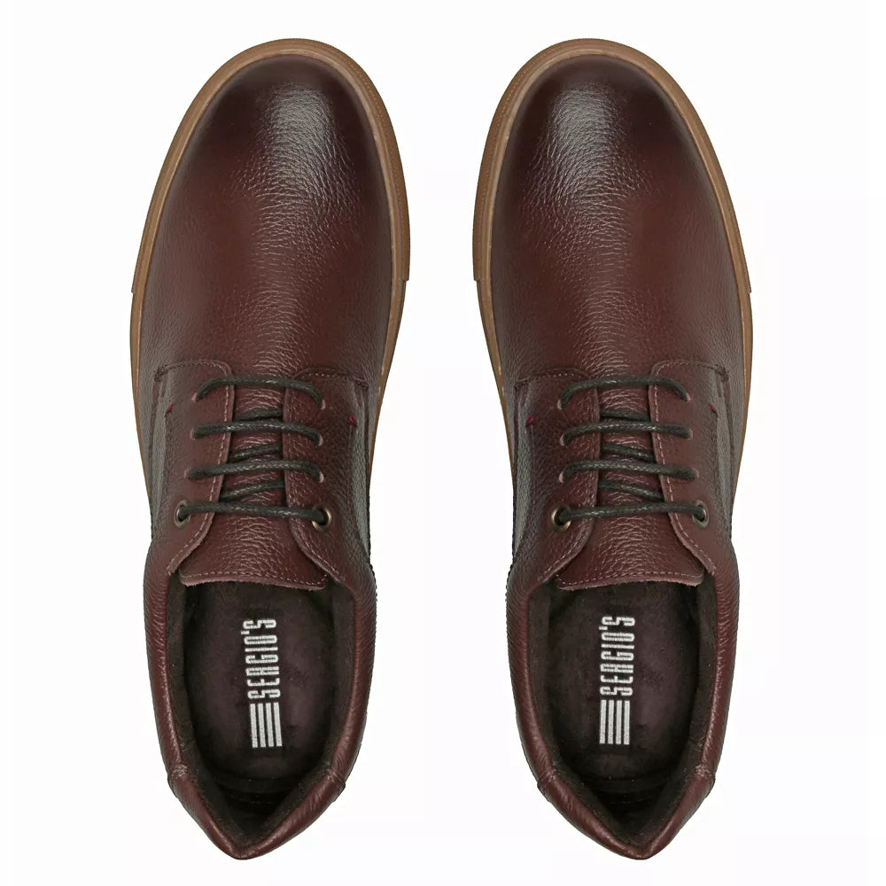 TÊNIS MASCULINO CASUAL EM COURO MARROM - CHOCOLATE