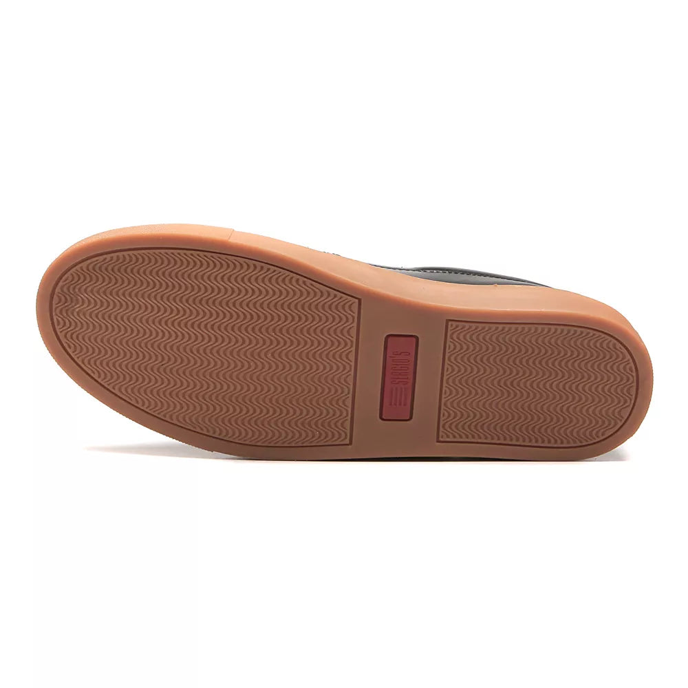 SLIP-ON MASCULINO CASUAL EM COURO PRETO - CACAU