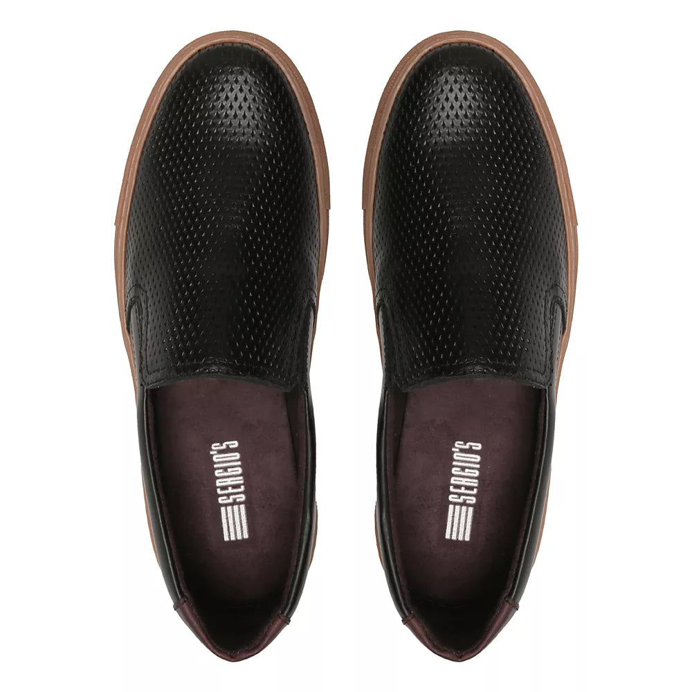 SLIP-ON MASCULINO CASUAL EM COURO PRETO - CACAU