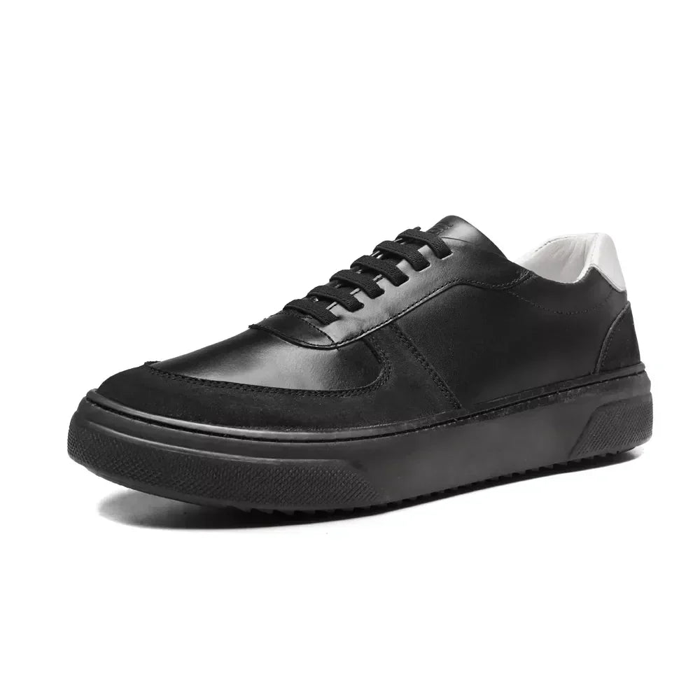TÊNIS MASCULINO CASUAL EM COURO PRETO