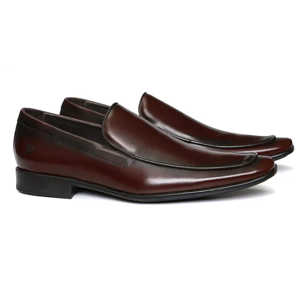 SAPATO MOCASSIM MASCULINO SOCIAL EM COURO MARROM - CAFE