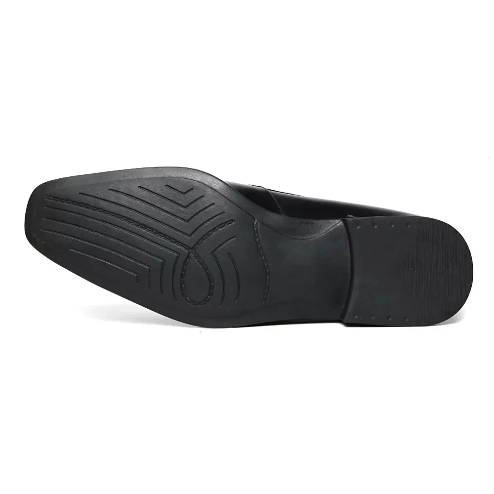 SAPATO MOCASSIM MASCULINO SOCIAL EM COURO - PRETO