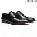 Sapato Derby Masculino Social Em Couro Preto - LASER