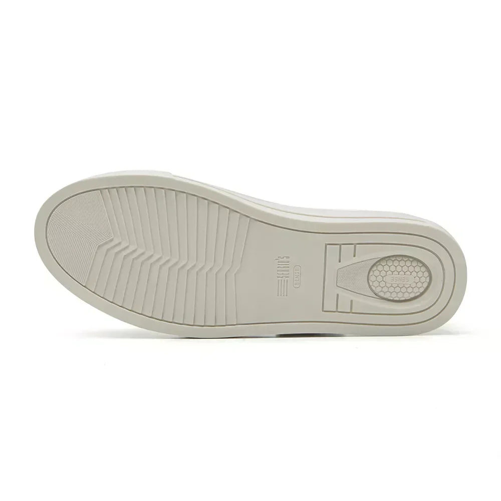 TÊNIS MASCULINO CASUAL EM COURO BRANCO COM CONFORTO - WHITE