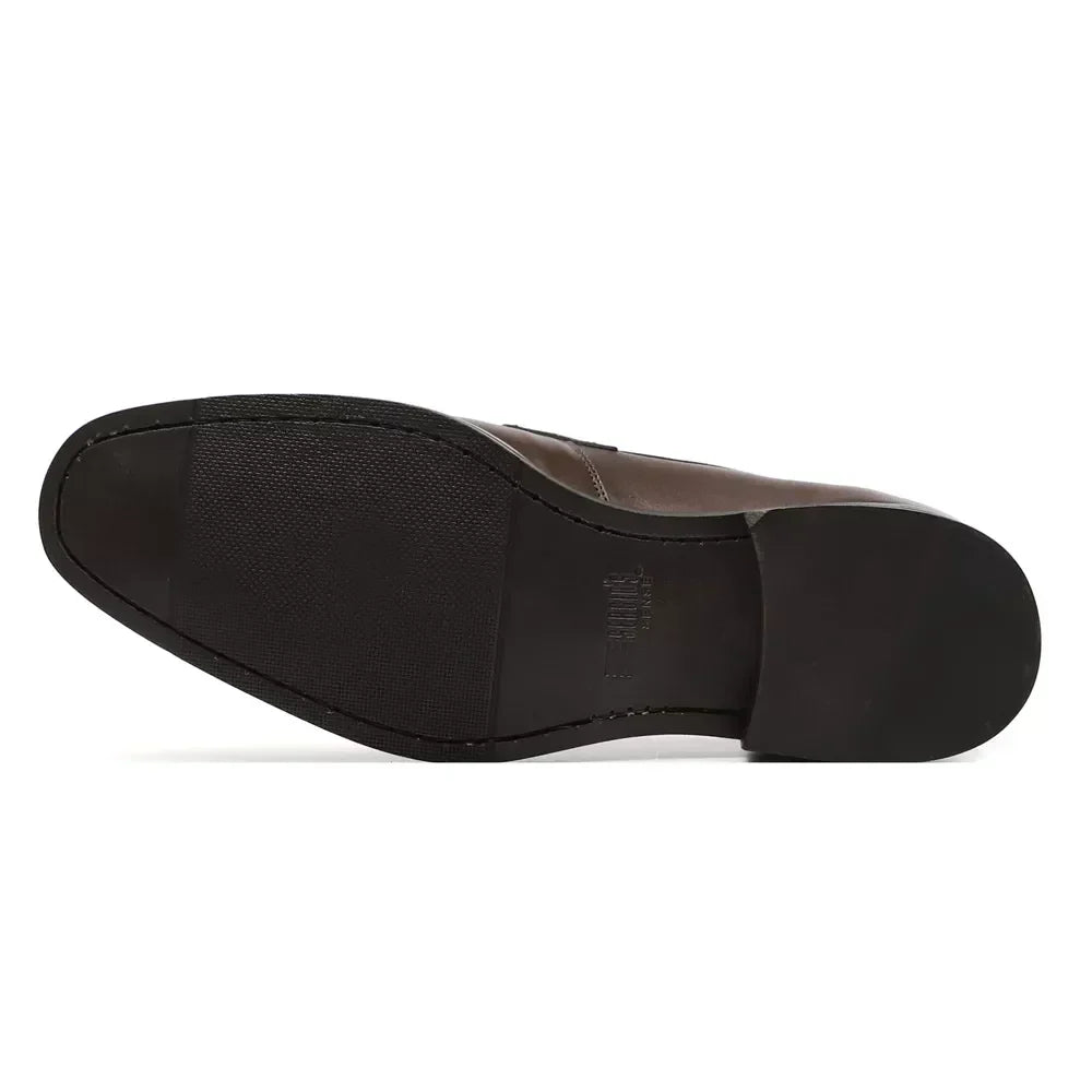 SAPATO LOAFER MASCULINO SOCIAL EM COURO MARROM COM CONFORTO - BROWN