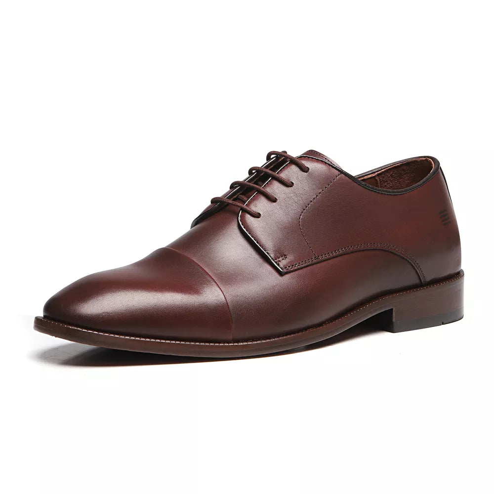 SAPATO DERBY MASCULINO SOCIAL EM COURO COM CONFORTO - MALDO CAFE