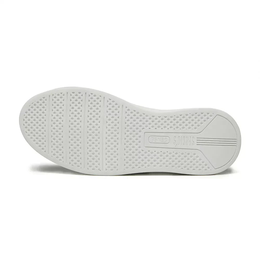 TÊNIS MASCULINO CASUAL EM COURO AZUL COM CONFORTO - WHITE