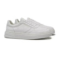 TÊNIS MASCULINO CASUAL EM COURO BRANCO COM CONFORTO
