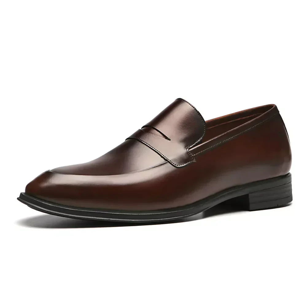SAPATO LOAFER MASCULINO SOCIAL EM COURO MARROM COM CONFORTO - BROWN