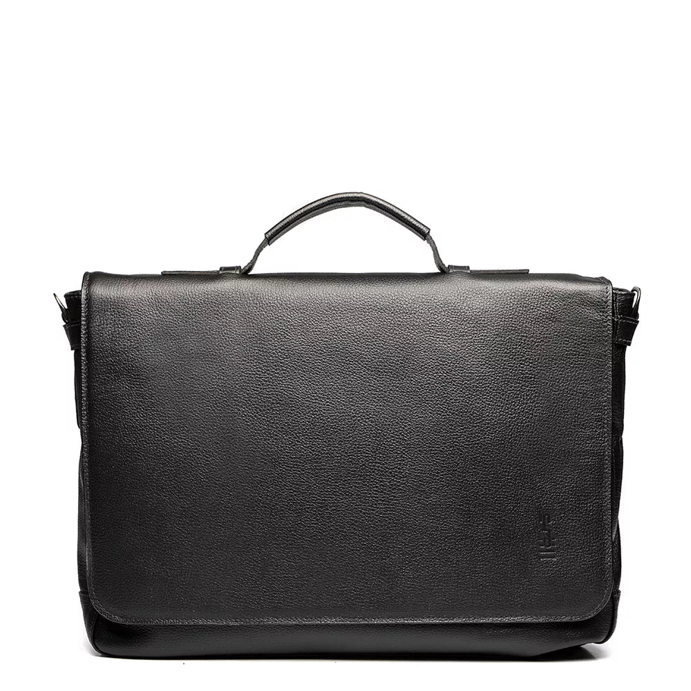 Pasta Porta Notebook Masculina Em Couro Preto