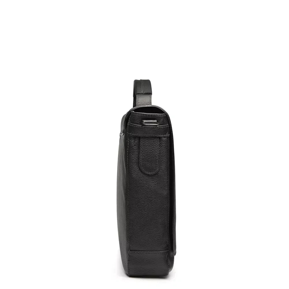 Pasta Porta Notebook Masculina Em Couro Preto