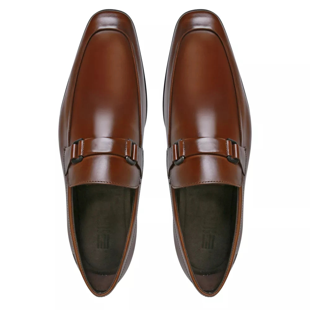 SAPATO MOCASSIM MASCULINO SOCIAL EM COURO - WHISKY