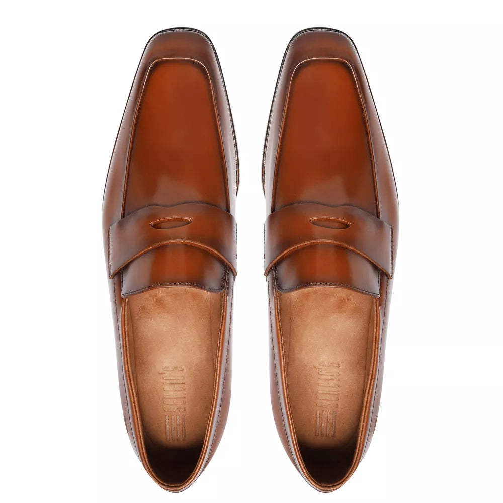 Sapato Loafer Masculino Social Em Couro - WHISKY