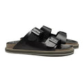 SANDÁLIA MASCULINA CASUAL EM COURO PRETO - SKAR PRETO