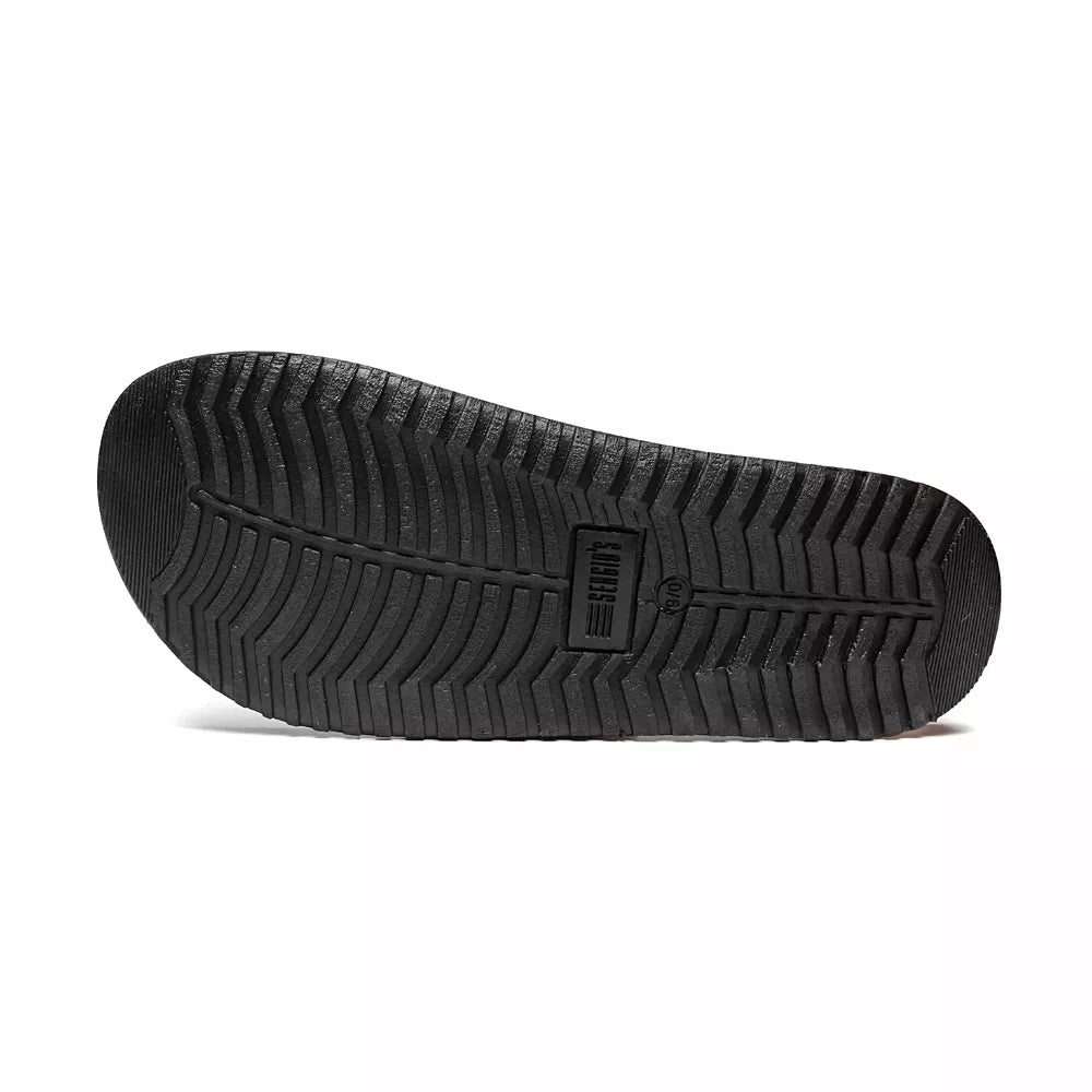CHINELO MASCULINO CASUAL EM COURO PRETO - TMOURO-PRETO