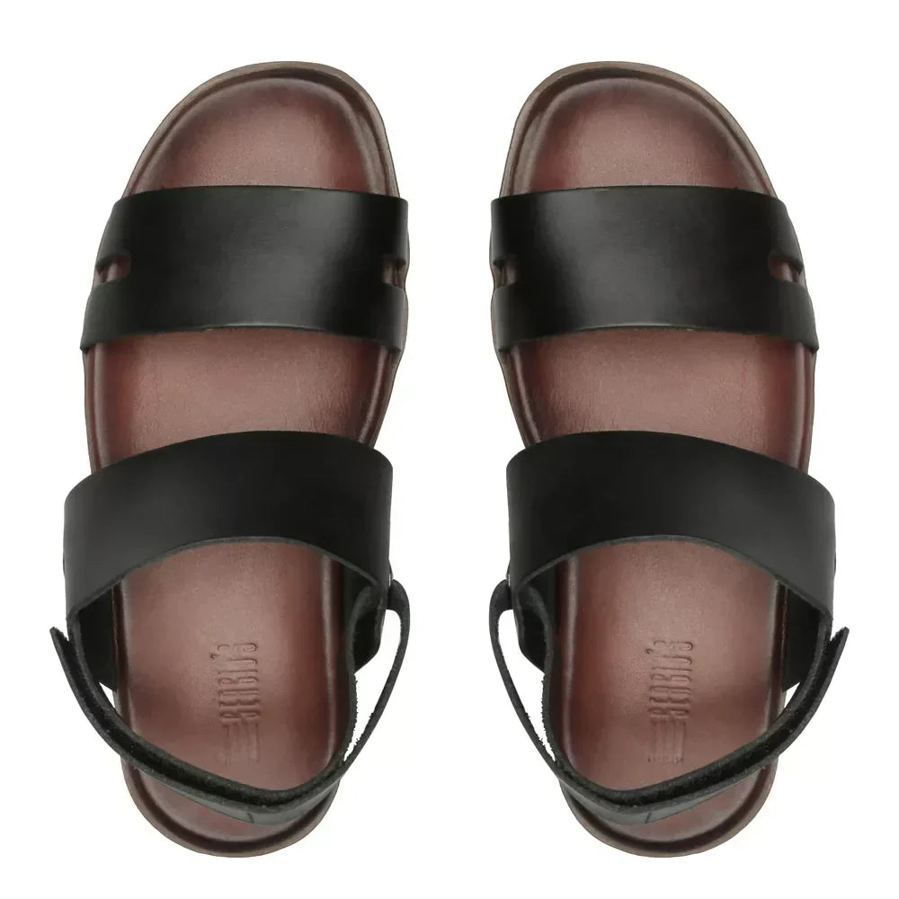 SANDÁLIA MASCULINA CASUAL EM COURO - SKAR PRETO