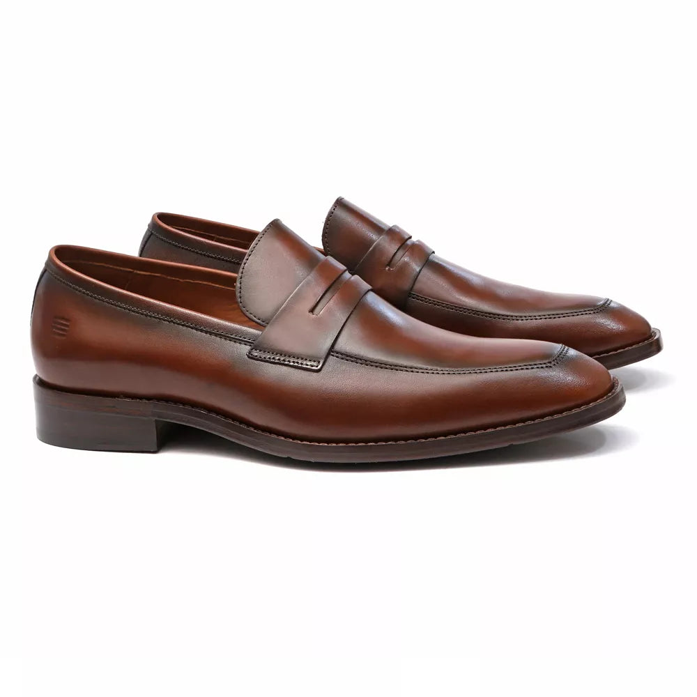 Sapato Loafer Masculino Social Em Couro Marrom - PINHAO